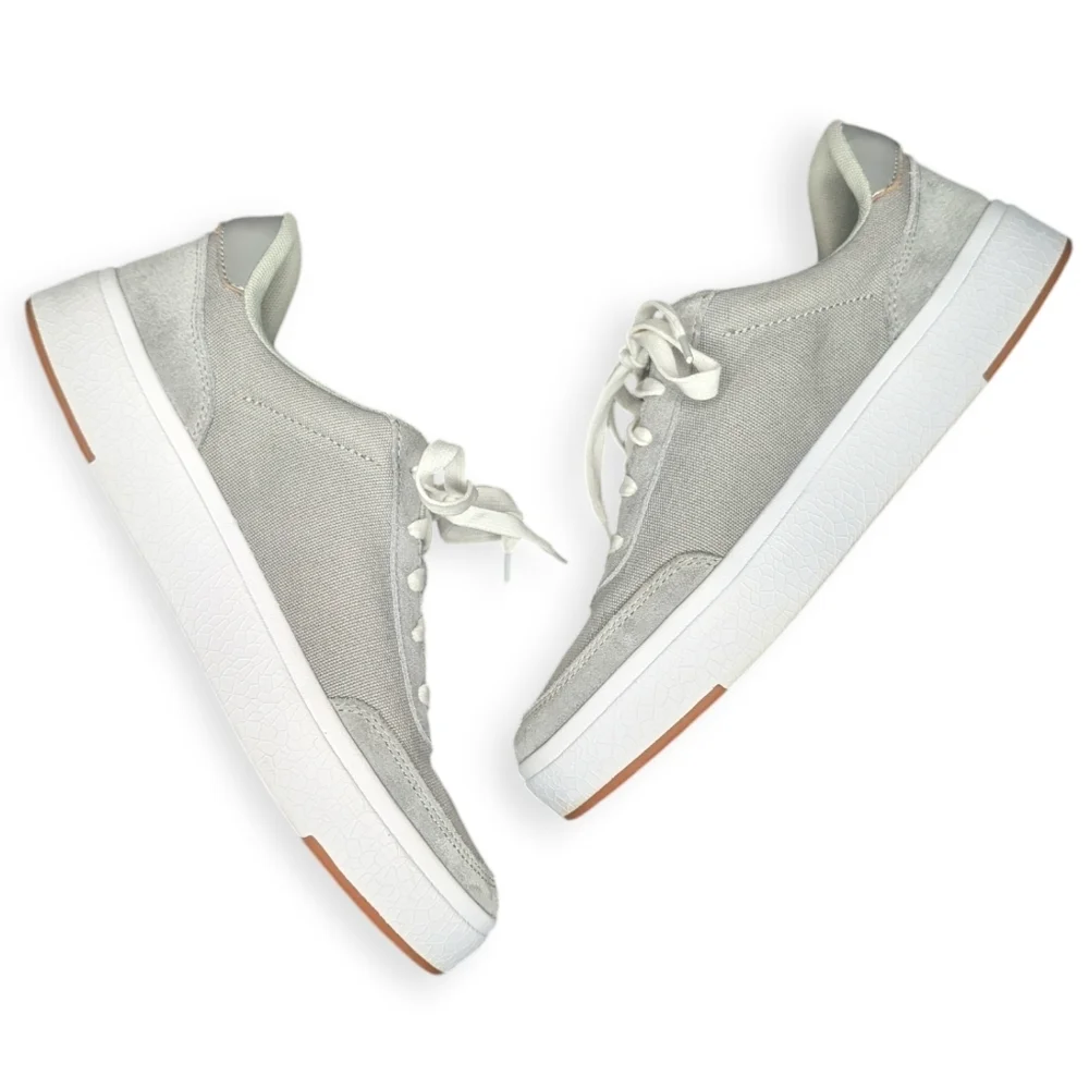 Kizik Prague Canvas Suede Hands Free Sneaker Grey Men's 9 Women's 10.5